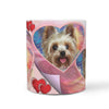 Cute Yorkie Print 360 White Mug