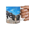 Black Labrador On Mount Rushmore Print 360 Mug