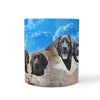 Black Labrador On Mount Rushmore Print 360 Mug