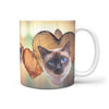 Siamese Cat Print 360 White Mug