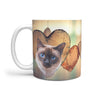 Siamese Cat Print 360 White Mug