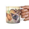 Siamese Cat Print 360 White Mug