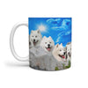 Samoyed Dog On Mount Rushmore Print 360 Mug