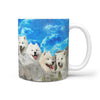 Samoyed Dog Art On Mount Rushmore Print 360 Mug