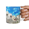 Samoyed Dog Art On Mount Rushmore Print 360 Mug