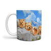 Cute Yorkshire Dog On Mount Rushmore Print 360 Mug