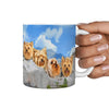 Cute Yorkshire Dog On Mount Rushmore Print 360 Mug