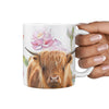 Highland Cattle (Cow) Print 360 White Mug