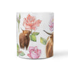 Highland Cattle (Cow) Print 360 White Mug