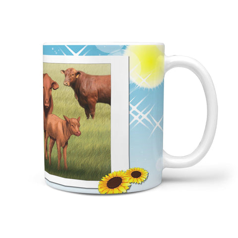 Brangus Cattle (Cow) Print 360 White Mug