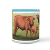 Brangus Cattle (Cow) Print 360 White Mug