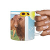 Beefmaster Cattle (Cow) Print 360 White Mug