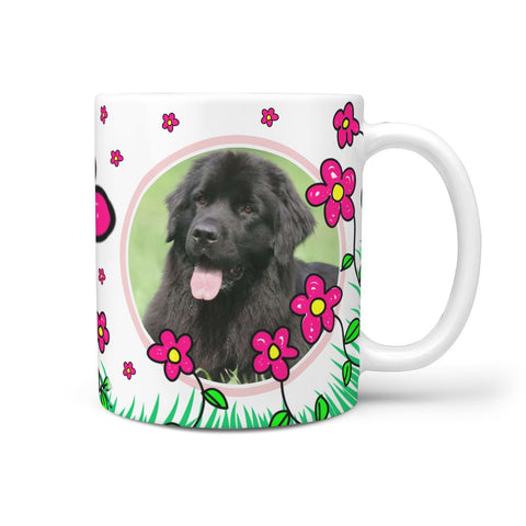 Newfoundland Dog Print 360 White Mug