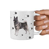 Norwegian Elkhound Dog Print 360 White Mug