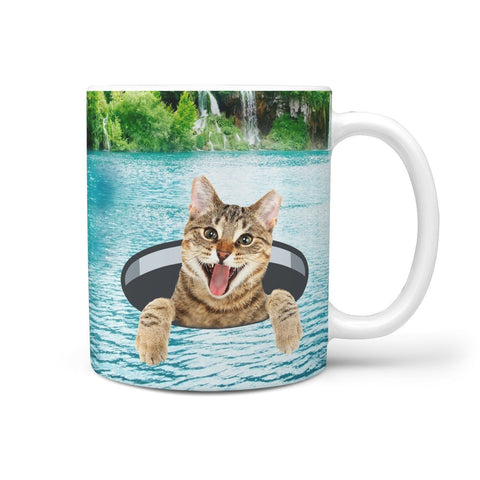 Cute Bangle Cat Print 360 Mug