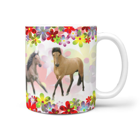 Kiger mustang Horse Print 360 White Mug