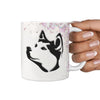 Siberian Husky Dog Vector Print 360 Mug