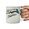 Greyhound Dog Vector Print 360 Mug