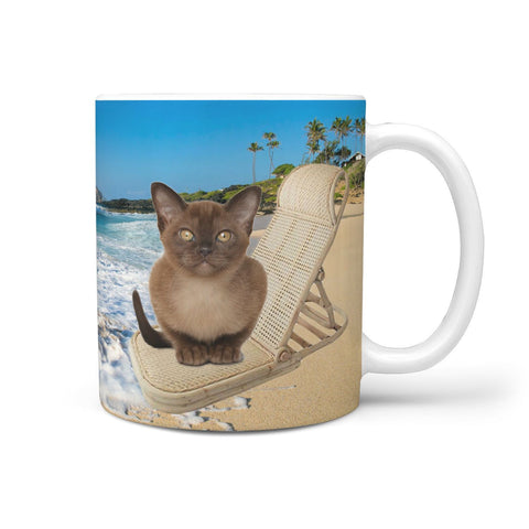 Cute Burmese Cat Print 360 Mug