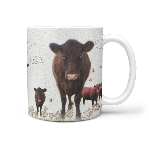 Lincoln Red Cattle (Cow) Print 360 White Mug