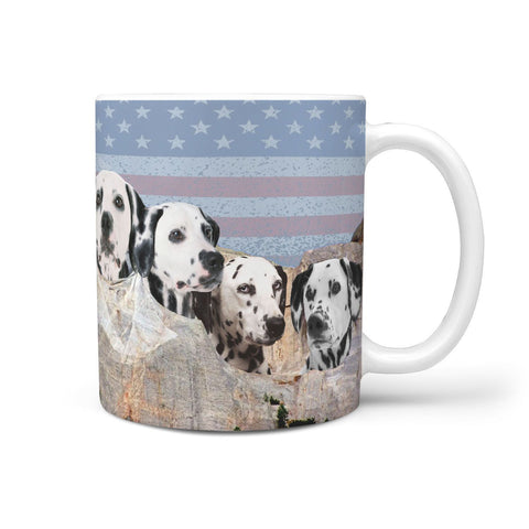 Dalmatian Dog On Mount Rushmore Print 360 Mug