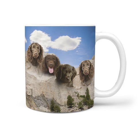 American Water Spaniel Print 360 White Mug