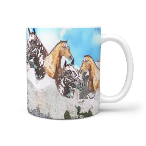 Appaloosa Horse Mount Rushmore Print 360 White Mug