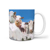 Hereford Cattle (Cow) Mount Rushmore Print 360 White Mug