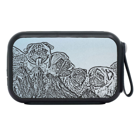 Pug On Mount Rushmore Print Bluetooth Speaker