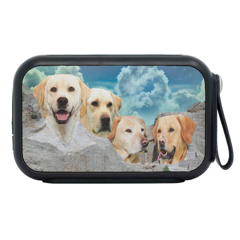 Labrador Retriever Dog On Mount Rushmore Print Bluetooth Speaker