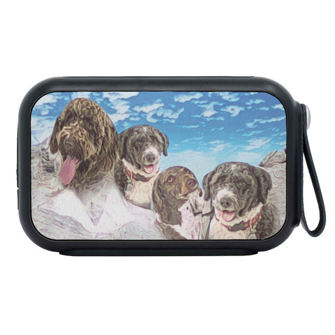 Spanish Water Dog Mount Rushmore Print Bluetooth Speaker