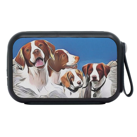 Brittany dog Mount Rushmore Print Bluetooth Speaker