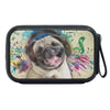 Cute Pug Listening to Music Print Bluetooth Speaker