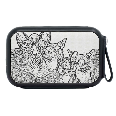 Sphynx cat Mount Rushmore Print Bluetooth Speaker