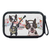 Boston Terrier Listening to Music Print Bluetooth Speaker