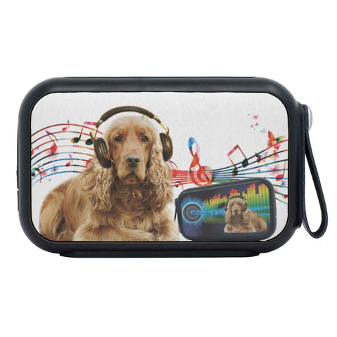 Cocker Spaniel Listening to music Print Bluetooth Speaker