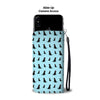 Black Labrador Retriever Pattern Print Wallet Case-Free Shipping