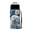 Cute Maltese Dog Print Wallet Case-Free Shipping