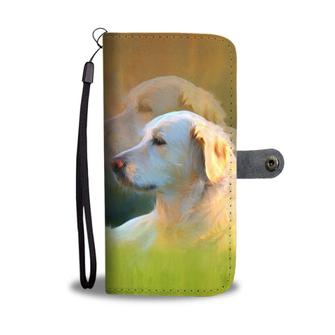 Golden Retriever Dog Print Wallet Case-Free Shipping