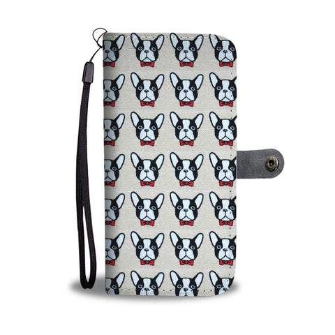 Cute French Bulldog Pattern Print Wallet Case-Free Shipping