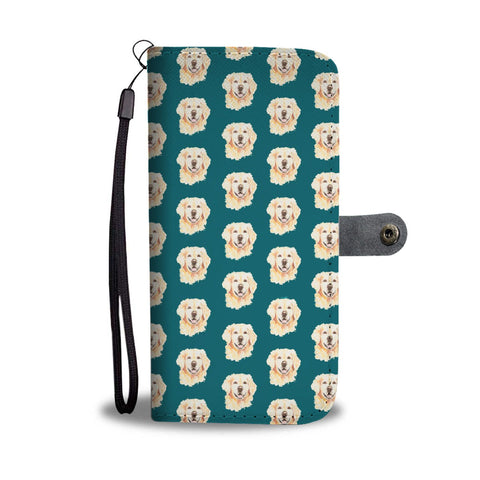 Golden Retriever Dog Pattern 2 Print Wallet Case-Free Shipping