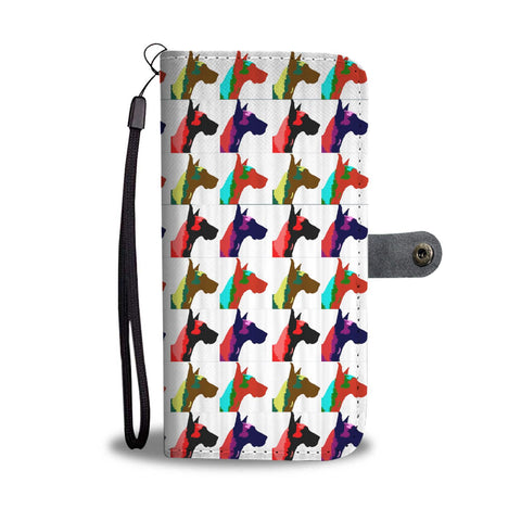 Great Dane Dog Pattern Print Wallet Case-Free Shipping