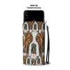 Saint Bernard Dog Print Wallet Case-Free Shipping