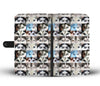 Siberian Husky Dog Eyes Pattern Print Wallet Case-Free Shipping