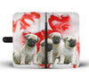 Pug Puppies Print Wallet Case- Free Shipping