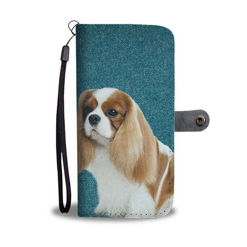 Cute Cavalier King Charles Spaniel Dog Print Wallet Case-Free Shipping