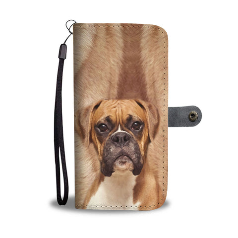 Boxer Dog Print Wallet Case-Free Shipping