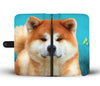 Cute Akita Dog Print Wallet Case-Free Shipping