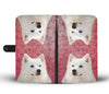 Cute American Eskimo Dog Print Wallet Case-Free Shipping