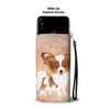 Cute Papillon Dog Print Wallet Case-Free Shipping